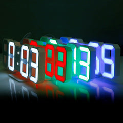 Multi-Function Large 3D LED Digital Wall Alarm Clock with Snooze Function, 12/24 Hours Display for Home, Kitchen, Office, DC 5V, CE Certificated