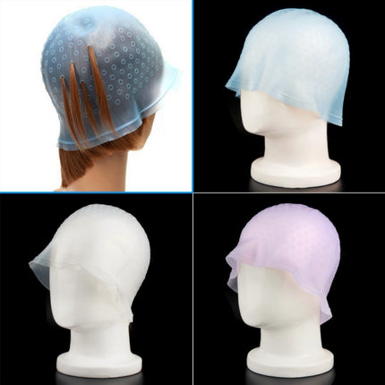 High Temperature Resistant Acid and Alkali Silicone Pick Dye Hair Dye Hat, Random Color Delivery, Dye Hat