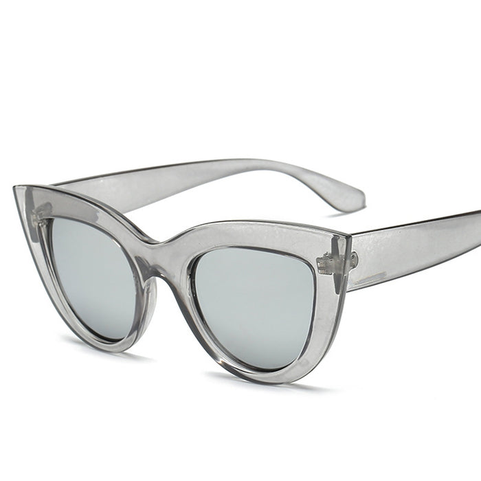 Cat Eye Mirrored Metal Frame UV400 Sunglasses for Women, HC2055A, HC2055B, HC2055C, HC2055D, HC2055E, HC2055F, HC2055G, HC2055H, HC2055J, HC2055K