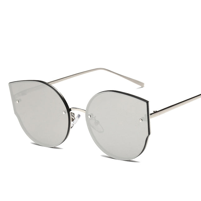 Rimless Flat Lenses Metal Frame UV400 Sunglasses for Women, HC2057A, HC2057B, HC2057C, HC2057D, HC2057E, HC2057F