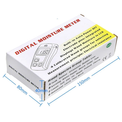Rechargeable Wood Moisture Tester Moisture Measurement for Wood Flooring and Carton without Battery
