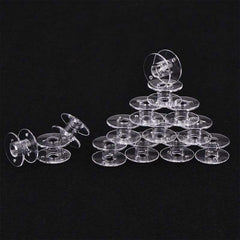 Transparent Plastic Bobbin Sewing Machine Spool Bobbin Box with 25 Bobbins