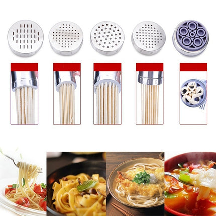 Household Stainless Steel Manual Pasta Machine Hand Pressure Noodle Machine Noodle Maker with 5 Models, Pressure Noodle Maker