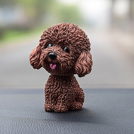 Shaking Head Dog Car Ornaments Resins Lovely Cartoon Dog New Year Gifts with Double-sided Adhesive Tape, Bulldog Cartoon Dog, Husky Dog Cartoon Dog, Corgi Dog Cartoon Dog, White Teddy Cartoon Dog, Brown Teddy Cartoon Dog, Yellow Teddy Cartoon Dog      ...