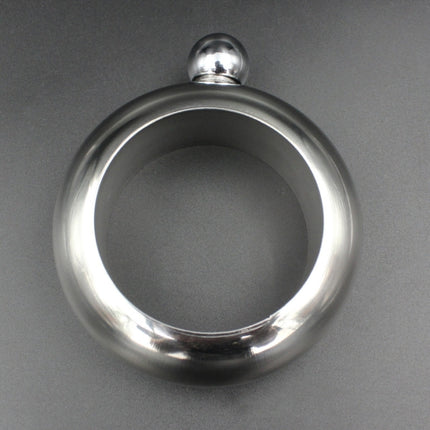Fashion Creative 100ML Thickened Stainless Steel Bracelet Jug  3.5 Oz, Silver