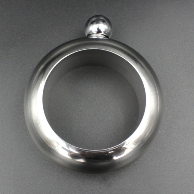 Fashion Creative 100ML Thickened Stainless Steel Bracelet Jug  3.5 Oz, Silver