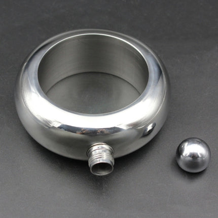 Fashion Creative 100ML Thickened Stainless Steel Bracelet Jug  3.5 Oz, Silver