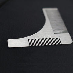 L Shaped Stainless Steel Beard Shaper  Facial Hair Shaping Tool, Random Color Delivery, HK006A L Shaped