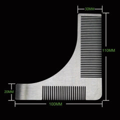 L Shaped Stainless Steel Beard Shaper  Facial Hair Shaping Tool, Random Color Delivery, HK006A L Shaped