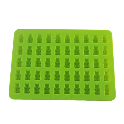 2 PCS 50 Holes Small Bear Chocolate Tray Silicone Mold Cookie Mold Candy Mold, Random Color Delivery, Size: 19*13.7*1cm, 50-Grid