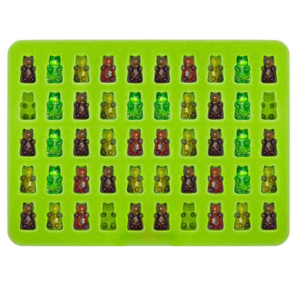 2 PCS 50 Holes Small Bear Chocolate Tray Silicone Mold Cookie Mold Candy Mold, Random Color Delivery, Size: 19*13.7*1cm, 50-Grid