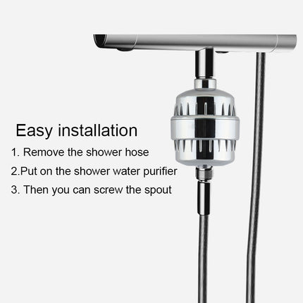 Bath Water Purifier Shower Faucet Chlorine Filter, Interface: 2.1cm / 2.7cm