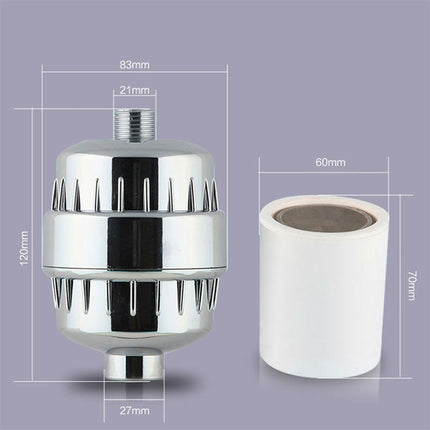Bath Water Purifier Shower Faucet Chlorine Filter, Interface: 2.1cm / 2.7cm