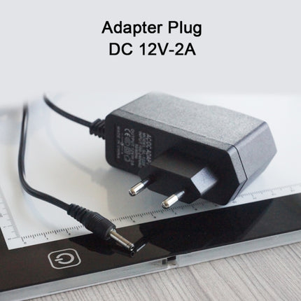 A2 Size 23W 12V  LED Three Level of Brightness Dimmable Acrylic Copy Boards for Anime Sketch Drawing Sketchpad, with Power Adapter, A2 with Power Adapter
