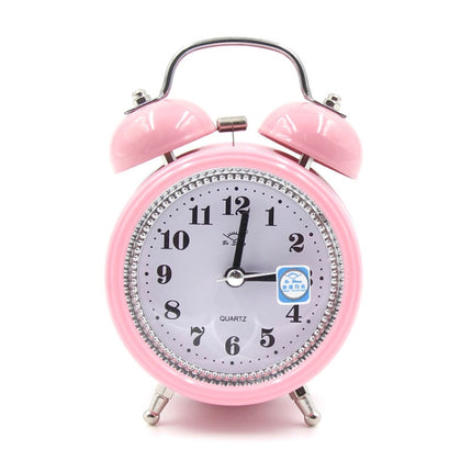 Fashion Mute Metal Alarm Clock with Night Light, Size: 12*8.5cm