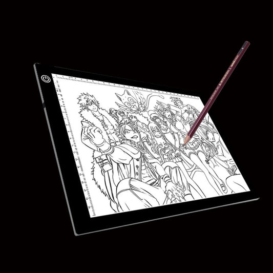 Tablero de dibujo acrílico regulable con tres niveles de brillo y 5 W y 5 V para bocetos de anime, tamaño A4, con cable USB y enchufe, tamaño: 220 x 330 x 5 mm, atenuación de tres velocidades