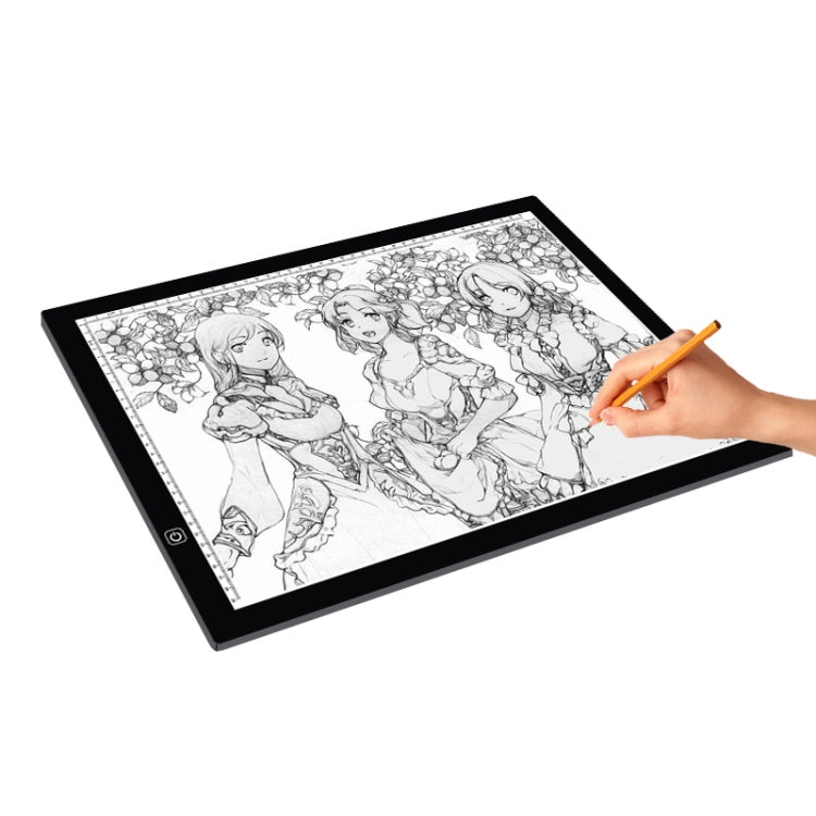 A3 Size 8W 5V LED Ultra-thin Stepless Dimming Acrylic Copy Boards for Anime Sketch Drawing Sketchpad, with USB Cable & Plug, With USB Cable & Plug