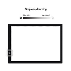 A3 Size 8W 5V LED Ultra-thin Stepless Dimming Acrylic Copy Boards for Anime Sketch Drawing Sketchpad, with USB Cable & Plug, With USB Cable & Plug