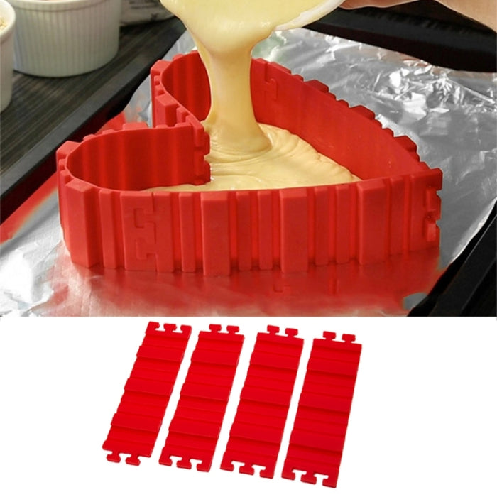 Silicone Cake Mold Baking Tools DIY Multi-shape Cake Mold Kitchen Accessories,4 PCS DIY Cake Mold, 4 PCS DIY Cake Mold