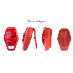 Multifunctional Outdoor Bicycling Running Warning Light Bicycle Taillight LED Back Clip Light, LED Back Clip Light(Red)