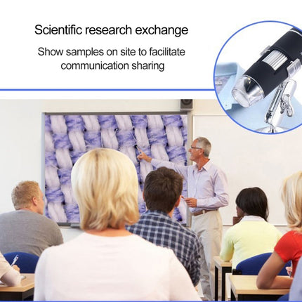 USB-Lupe HD 0,3 MP Bildsensor 2560 x 1920P USB-Digitalmikroskop mit 8 LEDs und professionellem Ständer