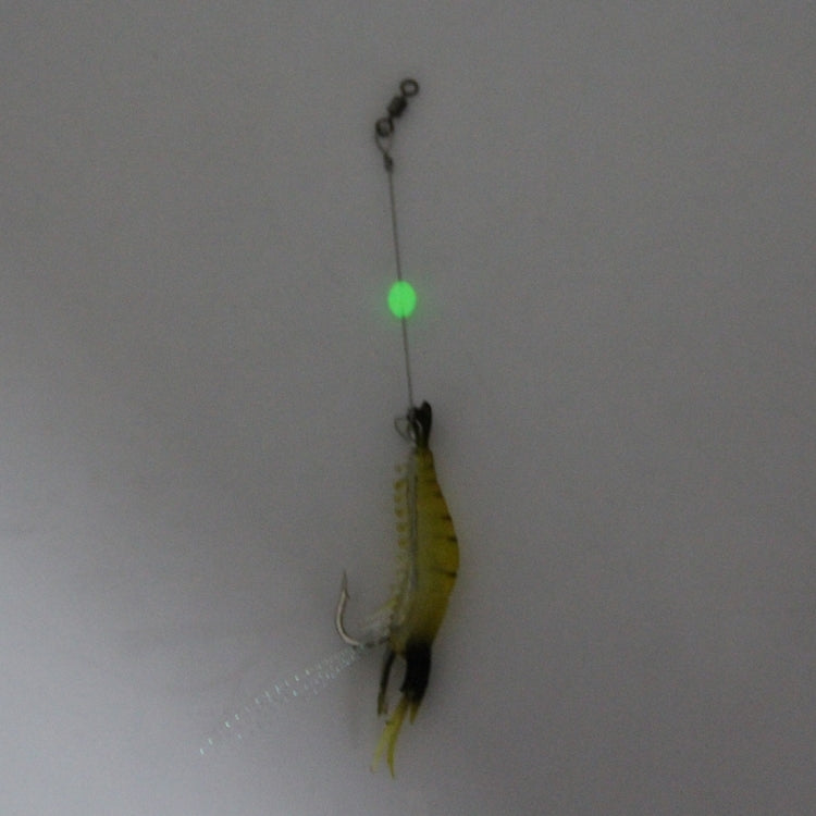 Luminous Shrimp Shape Fishing Lures Artificial Fishing Bait with Hook, Length: 7cm, Yellow Black