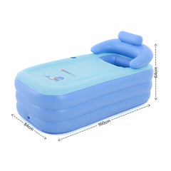 YT-038 Collapsible Sponge Bottom Inflatable Warm Bath Adult Bath Baby Swimming Pool with Charging Pump