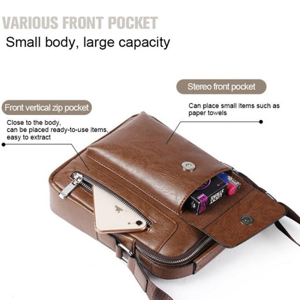 WEIXIER Universal Fashion Casual Men Shoulder Messenger Bag Handbag, Size: L (24cm x 20cm x 6cm)