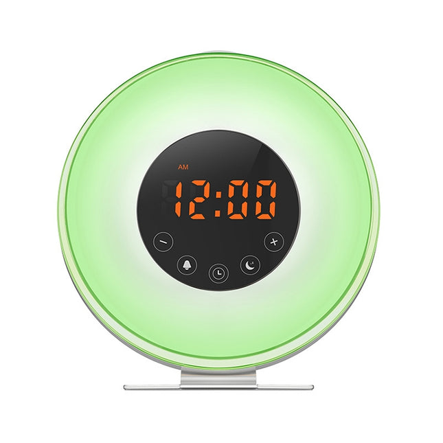 Multi-function Led Touch Intelligent Wake-up Light Alarm Clock with FM Radio