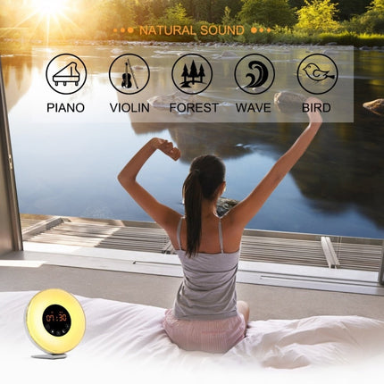 Multi-function Led Touch Intelligent Wake-up Light Alarm Clock with FM Radio