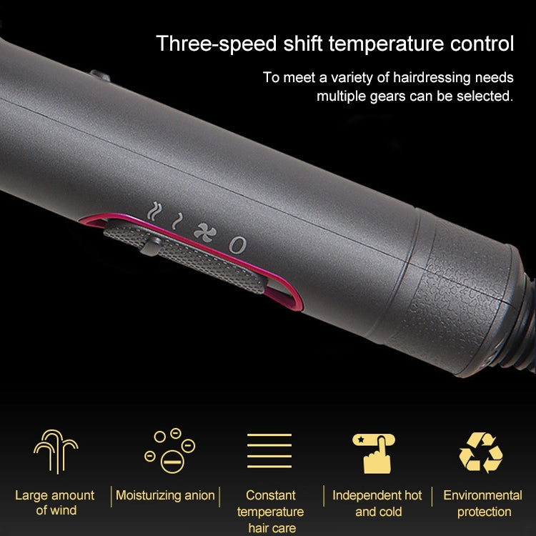 High-power Anionic Cold Hot Air Constant Temperature Hair Dryer, EU Plug, EU Plug (Red + Grey) +3