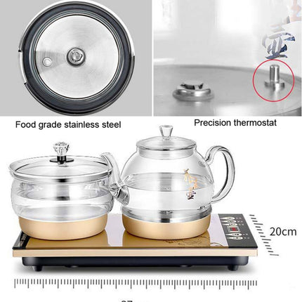 Pumping Type Automatic Add Water Full Intelligent Electric Glass Kettle Pumping Boiled Tea Stove Set