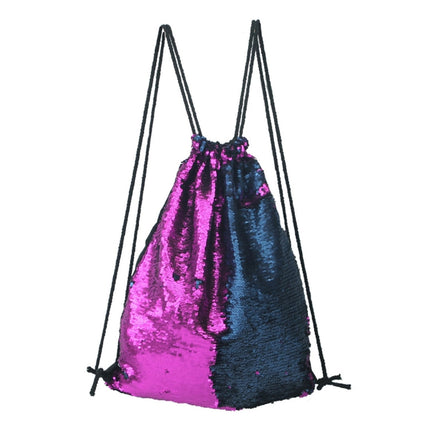 Mermaid Glittering Sequin Drawstring Sports Backpack Shoulder Bag