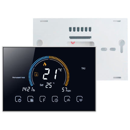 BHT-8000-GA Control Water Heating Energy-saving and Environmentally-friendly Smart Home Negative Display LCD Screen Round Room Thermostat without WiFi, without WiFi