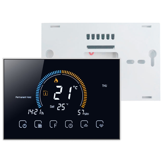 BHT-8000-GA Control Water Heating Energy-saving and Environmentally-friendly Smart Home Negative Display LCD Screen Round Room Thermostat without WiFi