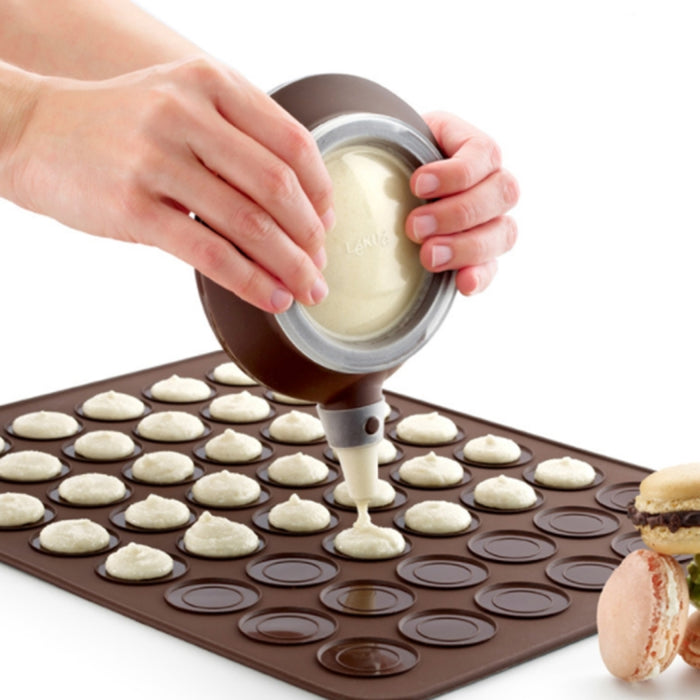Kitchen Roast Large Size Silicone Pad + Framed Pot + Color Box Baking Macaron Mold Suit, Macaron Mold Suit