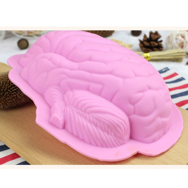 Human Brain Shape Silicone Baking Halloween Cake Mold Pudding Dessert Mold, Brain Shape