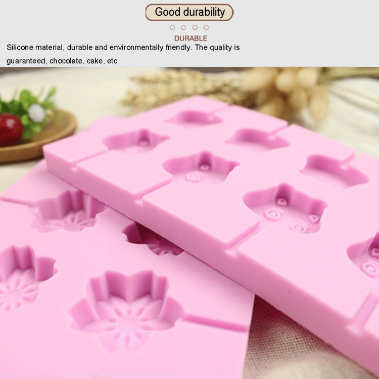 12-Capacity DIY Silicone Chocolate Molds(Lollipop Shape)