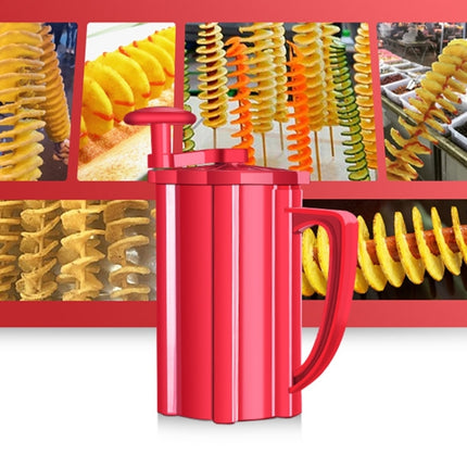 528-6 Popular Tornado Potato Slicer Manual Twist Spiral Potato Cutter Whirlwind Potatoes Machine Potato Vegetables Tools, Semi-automatic stretching