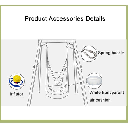 Adult and Children All-cotton Canvas Swing Outdoor Swing Frame Hanging Hammock, Size: 55*75*145cm, Random Color Delivery, Door Frame Horizontal Bar  Installation