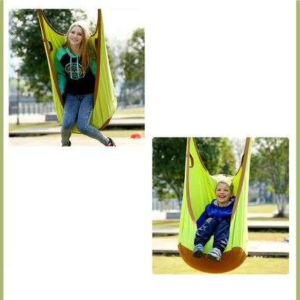 Adult and Children All-cotton Canvas Swing Outdoor Swing Frame Hanging Hammock, Size: 55*75*145cm, Random Color Delivery, Door Frame Horizontal Bar  Installation