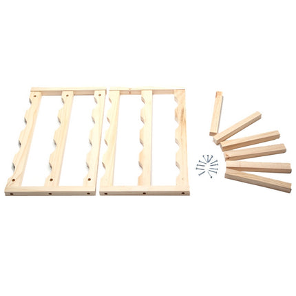 Solid Wood Folding 12-bottle Wine Display Rack Multi-layer Wine Rack, Size: 46x24x28cm, Multi-layer Wine Rack