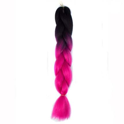 Fashion Color Gradient Individual Braid Wigs Chemical Fiber Big Braids, Length: 60cm(18Navy Blue+Sky Blue)