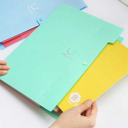 Candy Color Document Bag Multilayer 5 Into the Folder, Random Color Delivery