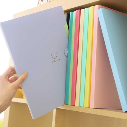 Candy Color Document Bag Multilayer 5 Into the Folder, Random Color Delivery