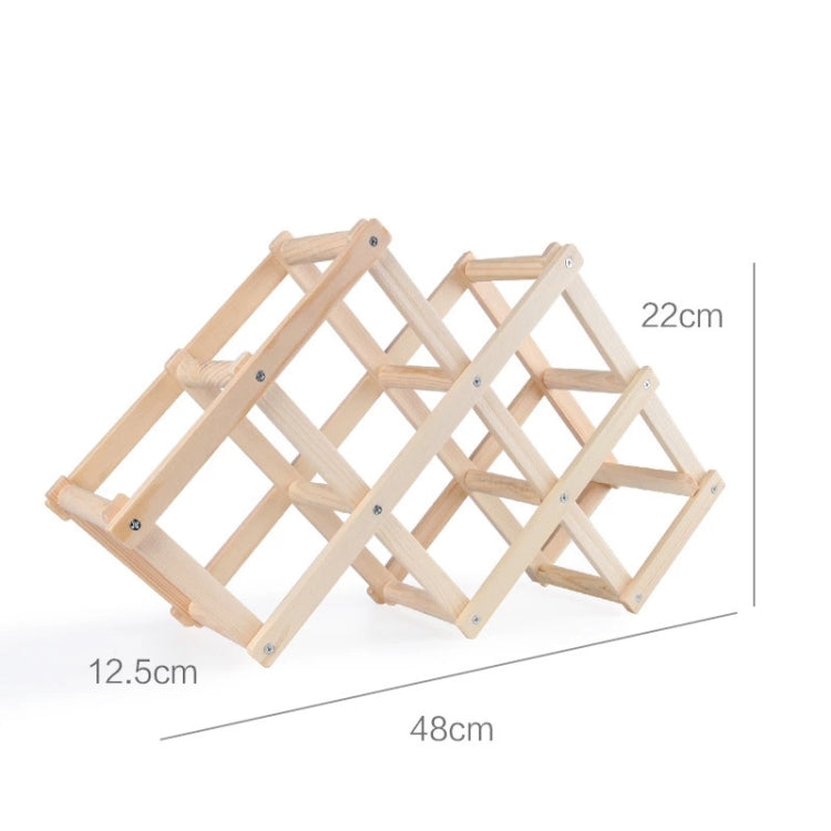 6 Bottles Racks Foldable Wine Stand Wooden Wine Holder Kitchen Bar Display Shelf