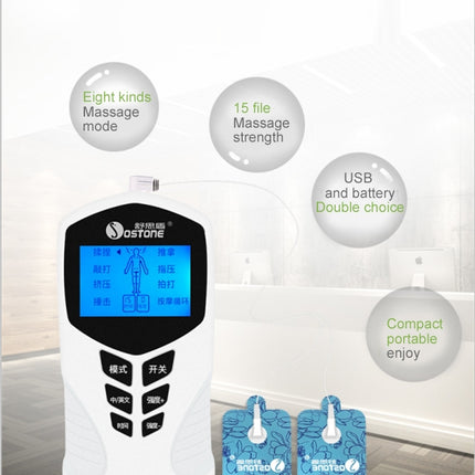 JCS-1015 LED Display Home Multi-function Voice Electronic Massage Instrument Timing Meridian Physiotherapy Instrument