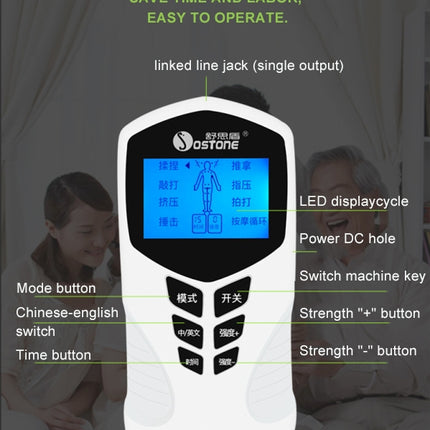 JCS-1015 LED Display Home Multi-function Voice Electronic Massage Instrument Timing Meridian Physiotherapy Instrument