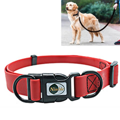 PVC Material Waterproof Adjustable Dual Loop Pet Dogs Collar, Suitable for Ferocious Dogs, Size: M, Collar Size: 30-47 cm, Size: M