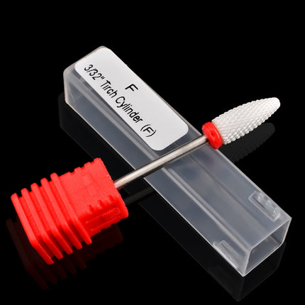 Nail Ceramic Cylindrical Corn Shape Electric Power Grinding Head, Size: 49*6mm, Size: 49*6mm
